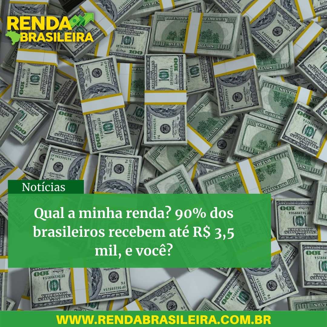 Qual a minha renda? 90% dos brasileiros recebem até R$ 3,5 mil, e você?